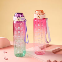 1L Transparent Gradient Space Cup Large Capacity Sports Water Bottle