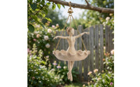 Graceful Ballet Dancer Hanging Planter Dance-Inspired Hanging Planter with Ballerina Figure Stylish Whimsical Ballerina Plant Holder Versatile for Garden