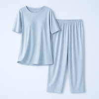 Womens Pyjamas Set with Breathable Milk Silk Material for Sleeping and Home, Plus Size Nightwear for Ladies Lounge Wear