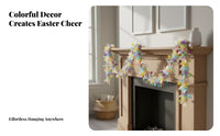 Easter Tinsel Garland Festive Spring Hanging Tinsel Garland Decoartion Party Supplies for Families, Teachers