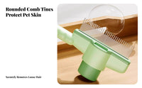Detangling Cat and Dog Grooming Brush Skin Massaging Pet Deshedding Tool Rounded Teeth for Professional Groomers, Home, Indoors