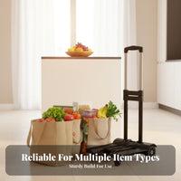 Aluminum Alloy Foldable Hand Truck Lightweight Folding Hand Truck Universal Wheels Collapsible Luggage Cart Adjustable Handle for Warehouse Personnel, Homeowners, Travel, Shopping, Airport, Supermarket
