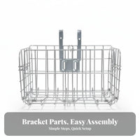 Foldable Design Folding Wire Bike Basket Space-Saving Folding Bike Basket Easy Installation for Commuters, Shopping, Grocery Runs, Commuting