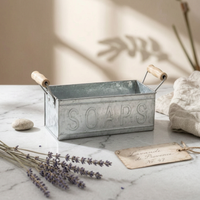 Galvanized Planter Multipurpose Decorative Container Sturdy