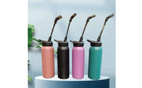 Stainless Steel Straw Bottle Heated and Cold Insulated Construction Adventure