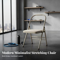 Foldable Iyengar Mind-Body Practice Chair Multi-Functional Mind-Body Practice Headstand Bench Portable Inversion Chair Heavy Duty for Beginners, Seniors