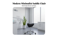 Ergonomic Design Saddle Chair Adjustable Height Wheeled Saddle Stool 360° Swivel Professional Seating Rolling Casters for Beauticians, Medical Professionals Artists, Medical Facility, Salon, Studio, Workshop
