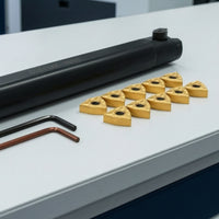 Replaceable Tip Turning Tool Holder Matte Black Tool Holder with Inserts High Precision for Machinists