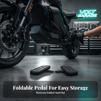 2 Pieces Electric Scooter Front Footpeg Supplementary Part Scooter Front Pedals Foldable Footrest Space-Efficient & Space-Saving
