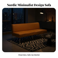 Nordic design Armless Fabric Settee Light Luxury Sofa Modern Design Couch Minimalist Aesthetic for Apartment Dwellers, Young Adults, partners, Living Room, Small Spaces, Bedroom, Office
