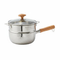 Thickened Body Japanese Milk Pot Even Heating Japanese Design Saucepan Lid Included for Home Cooking