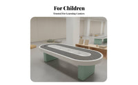 Construction Block Table Set Educational Construction Block Table Rounded Edges for Preschoolers, Educators, Kindergarten, Childcare Facility