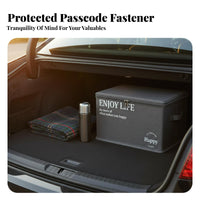 code-operated secure fastener secure fastenerable Box Large Capacity Storage Trunk Side Handles Organizing Container Stackable Design for Students, homeowners, voyagers, Garage, Closet, Dorm Room, journey