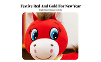 Chinese New Year Horse Symbol Doll Festive Design Chinese New Year Horse Stuffed Soft and Cuddly Spring Festival Symbol Toy for Family, Home, Bedroom