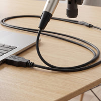 Plug-and-Play USB to XLR Cable in-Line XLR to USB Adapter Cable 3m High Fidelity for Home Recording, Karaoke