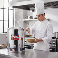 Electric Cooking Barrel Keep Warm Function Commercial Water Boiler with Spigot Thermal Insulation Stainless Alloy Water Boiler for Caterers, Catering