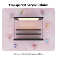 Acrylic Figurine Cabinet High-Clearness View Acrylic Figure Showcase Lighted Display Cabinet Universal Serial Bus