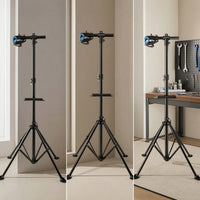 Foldable Bike Repair Stand Tripod Two-Wheeler Repair Stand Adjustable Two-Wheeler Workstand Portable for Home Mechanics, Cyclists, Garage, Workshop