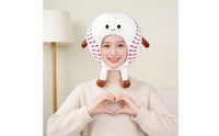 Photo Prop Cartoon Baseball Head Mask Cute Baseball Mascot Headpiece Soft Cartoon Soccer Head Cover Party Use for Stage Performance, Sports Event