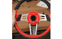 Golf Cart Steering Wheel Ergonomic Utility Vehicle Replacement Steering Wheel Textured for Enthusiasts