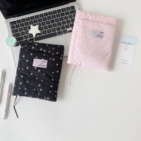 Patterned Cloth Book Sleeve Portable Book Cover with Bookmark Lightweight Soft for Readers, Students