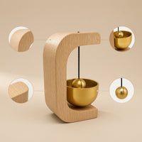 Wooden Door Chime Artisanal Door Chime Bell with Wooden Frame Decorative Door Chime Minimalist for Homeowners, Entryway