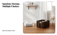 Imitation Rattan Basket Waterproof Storage Bin Natural Texture for Adults