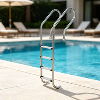 4-Step Pool Ladder Stainless Steel Ladder with Handrails Rust-Resistant for Families, in-Ground Pools