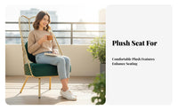 Nordic design Upholstered rotating Armchair High supporting structurerest Lounge Chair Minimalist Aesthetic Home Seating Soft Upholstery for Young Adults, Homeowners, Students, Living Room, Balcony, Bedroom, perusing corner