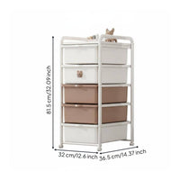 Toy Storage Cabinet Large Capacity Kids Toy Organizer Child-Friendly Design Multi-Bin Storage Cabinet for Young Children, Bedroom