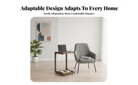 Mobile Design C-Shaped Rolling Table Multifunctional Household Furniture Space-Saving Couch Stand Easy Assembly for Apartment Dwellers, Homeowners, Television Controller Workers, Living Room, Small Areas, Bedroom, Home Office