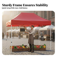 Portable Market Stall Canopy Rainproof Instant-Setup up Canopy Foldable Portable Outdoor Shelter for Street Vendors, Event Organizers, Events, Parties