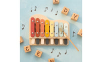 Early Education Wooden Xylophone 8 Note Notes Kids Piano Toy Educational Wooden Percussion Instrument Preschool for Toddlers, Nursery