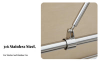 Triangle Sliding Cap Stainless Steel Bimini Fitting Cover Tube Slide Rustproof Stainless Steel Jaw Slide