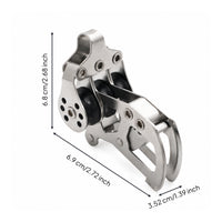 Pulley with Locking Ball Wear Resistant Stainless Steel Pulley Block Strong Hardware for Sailors, Boaters