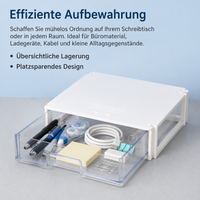 Stackable Drawer Organizer, Dust-Proof Sorting Box, Small Drawer Box for Desk, Office, 186x190x57mm