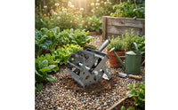 Hand-Push Manual Weeding Tool with Serrated Blades Sturdy Rotary Weeder Long-Lasting Rotary Cultivator Rust-Resistant for Gardeners, Yard