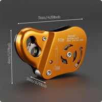 High-Strength Aluminum Alloy Mobile Fall Arrester CE Certified Self-Locking Rope Clamp Strong Load-Bearing for Climbers, Arborists, Caving
