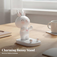Cute Hare Phone Holder Hands Viewing Hare Phone Holder Universal Compatibility Desktop Figurine for Couples, Women, Bedroom, Home, Nightstand