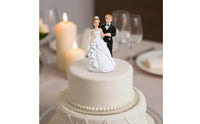 European Design Bride and Groom Cake Topper Anniversary Gift Resin Couple Figurine Detailed Craftsmanship Resin Groom Bride Figure Wonderful Keepsake for Engagement Party, Bridal Shower