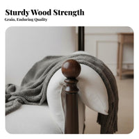 French Retro design Wooden Frame highrear chair Removable and cleanable Cover Upholstered Armchair Highrear Support Lounge Seating Minimalist Design for Guesthouse Owners, Interior Designers, Homeowners, Living Room, literary corner, Bedroom, Office
