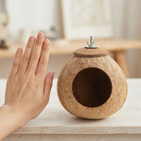 Coconut Hut Hamster House, Easy Clean Pet House for Small Rodents, Chewable with 7cm Entry for Summer and Winter Use