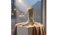 Reflective Tiles Disco Style Boot Ornament Sparkling Disco Boot Ornament Glossy Finish