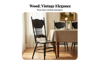 Vintage design Carved Windsor Chair sturdy Wood Construction Windsor rear Chair High rearrest Dining Seat Designer Inspired for Restaurant Owners, Interior Designers, Kitchen, Cafe, Study, Living Room