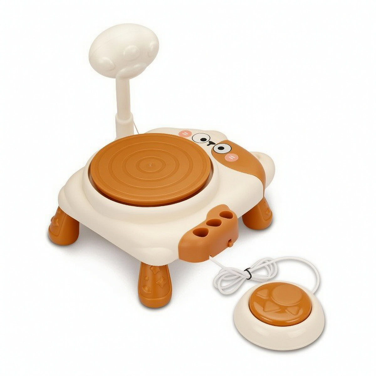 Cat-Shaped Electric Pottery Wheel Cartoon Pottery Wheel Kit Integrated Toy Complete for Home
