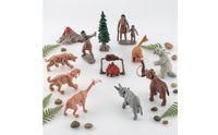 12 Pieces Prehistoric Toy Figures Vivid Prehistoric Figurines Freestanding Caveman Figurines for Students, Collectors