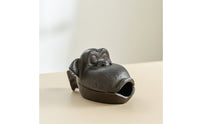 Monkey Ash Receptacle Cast Iron Primate Scent Holder Rustic Ash Receptacle with Hinged Lid for Smokers, Tea Table, Office Desk, Bar