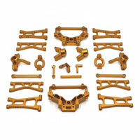 1/14 Scale RC Car Upgrade Kit Easy to Install Remote Control Car Modification Parts Anodized Coated Metal Shock Absorption System Arm Set