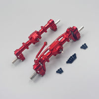 Front and Rear Axle Assembly 6061 Aluminum RC Car Axle with Gears Metal Axles for Hobbyists, Custom Builds
