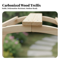 Decorative Climbing Plant Archway Multi-Purpose Climbing Plant Arch Weather Resistant Wooden Garden Arbor Weatherproof for Gardeners, Homeowners, Courtyard, Patio, Backyard, Walkway Entrance